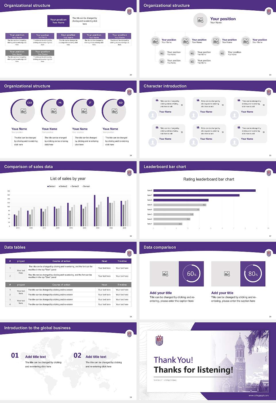 Saint Joseph’s College (Indiana) Academic Presentation/Research Findings Report PPT Template16:9 ratio PPT effect preview image4