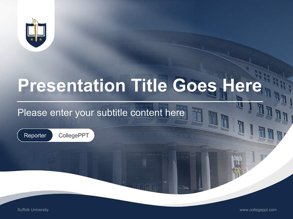 Suffolk University Lecture Sharing and Networking Event PPT Template4:3 ratio PPT effect preview image4