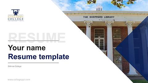 Stillman College Resume PPT Template
