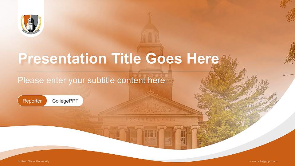 Buffalo State University Lecture Sharing and Networking Event PPT Template16:9 ratio PPT effect preview image