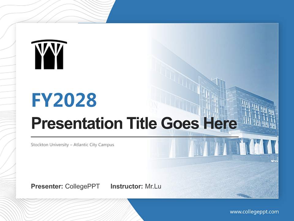 Stockton University – Atlantic City Campus Academic Presentation/Research Findings Report PPT Template4:3 ratio PPT effect preview image5