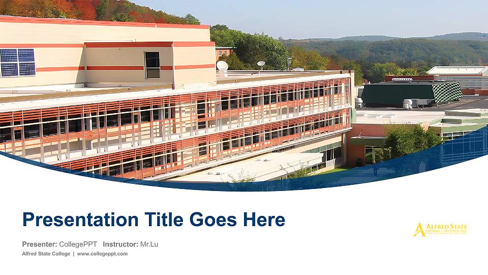 Alfred State College Course/Courseware Creation PPT Template16:9 ratio PPT effect preview image