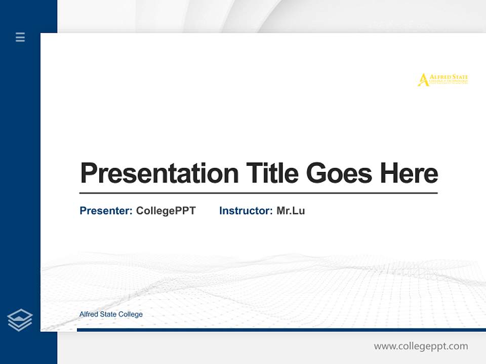 Alfred State College Thesis Proposal/Graduation Defense PPT Template4:3 ratio PPT effect preview image5