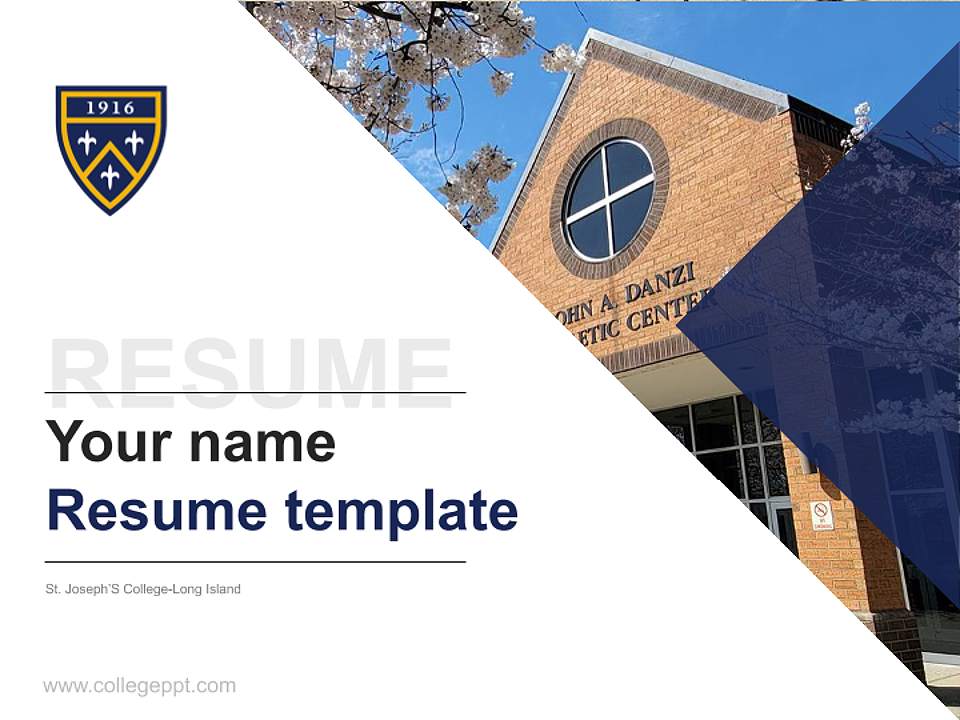 St. Joseph’S College-Long Island Resume PPT Template4:3 ratio PPT effect preview image5