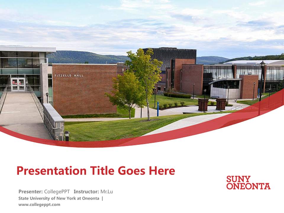 State University of New York at Oneonta Course/Courseware Creation PPT Template4:3 ratio PPT effect preview image5