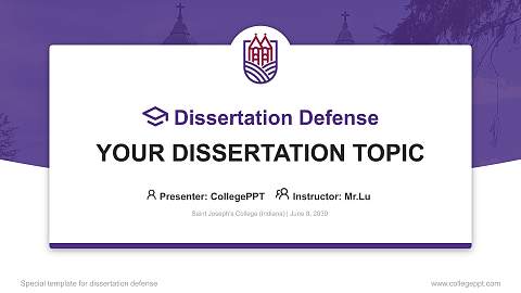 Saint Joseph’s College (Indiana) Graduation Thesis Defense PPT Template