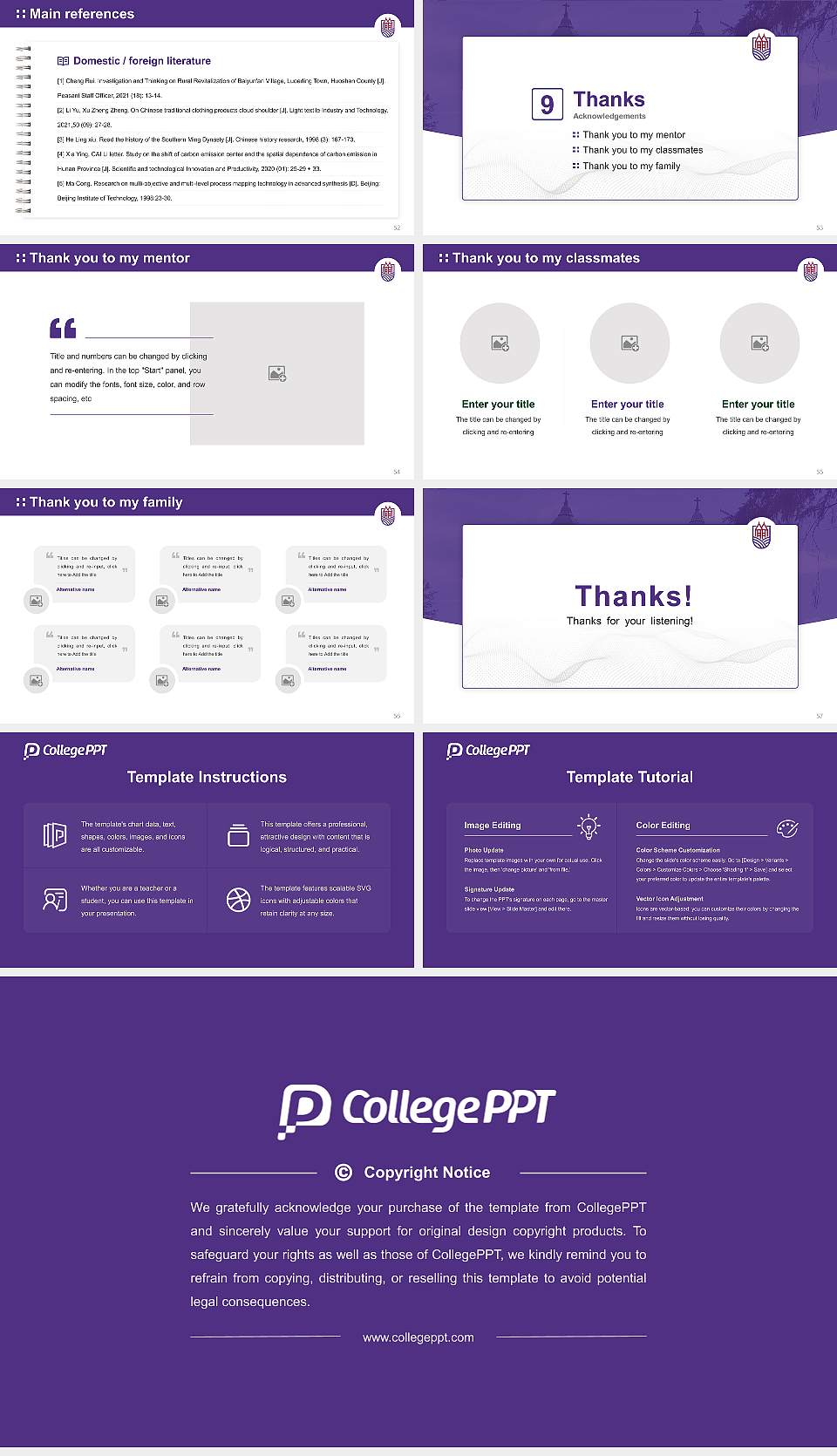 Saint Joseph’s College (Indiana) Graduation Thesis Defense PPT Template16:9 ratio PPT effect preview image7
