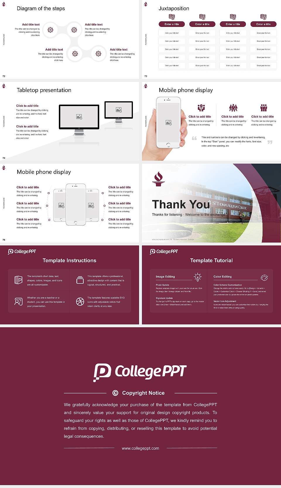 St. Thomas Aquinas College Competition/Entrepreneurship Contest PPT Template16:9 ratio PPT effect preview image9
