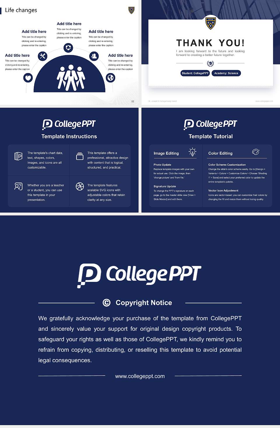 St. Joseph’S College-Long Island National Scholarship Defense PPT Template4:3 ratio PPT effect preview image4