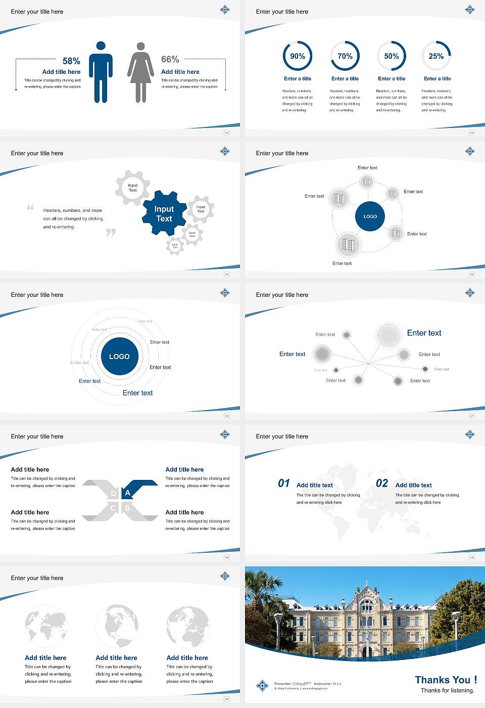 St. Mary’S University Course/Courseware Creation PPT Template16:9 ratio PPT effect preview image4