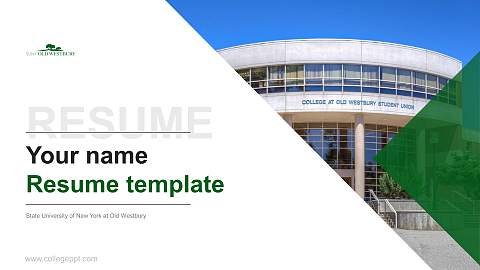 State University of New York at Old Westbury Resume PPT Template