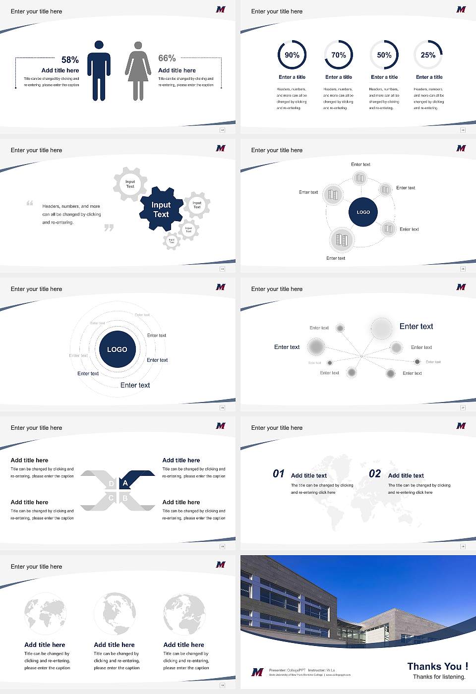 State University of New York Maritime College Course/Courseware Creation PPT Template16:9 ratio PPT effect preview image4