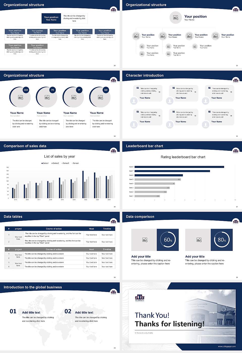 St. Thomas University (Florida) Academic Presentation/Research Findings Report PPT Template16:9 ratio PPT effect preview image4