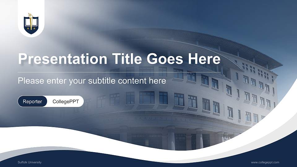 Suffolk University Lecture Sharing and Networking Event PPT Template16:9 ratio PPT effect preview image