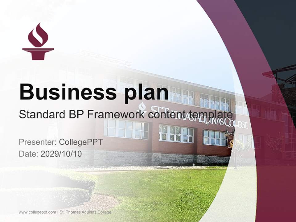 St. Thomas Aquinas College Competition/Entrepreneurship Contest PPT Template4:3 ratio PPT effect preview image9