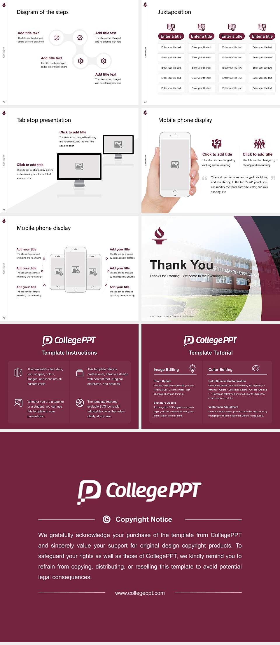 St. Thomas Aquinas College Competition/Entrepreneurship Contest PPT Template4:3 ratio PPT effect preview image9