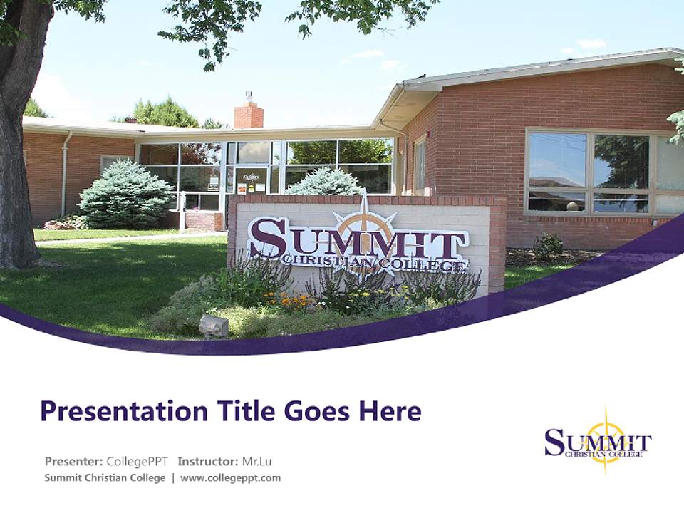 Summit Christian College Course/Courseware Creation PPT Template4:3 ratio PPT effect preview image5