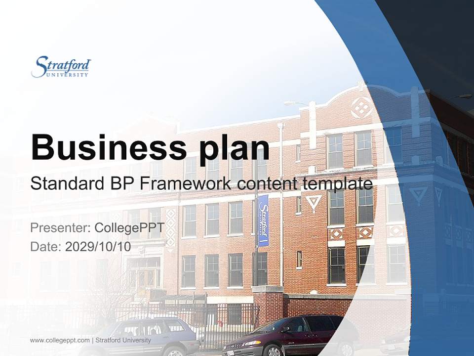 Stratford University Competition/Entrepreneurship Contest PPT Template4:3 ratio PPT effect preview image9