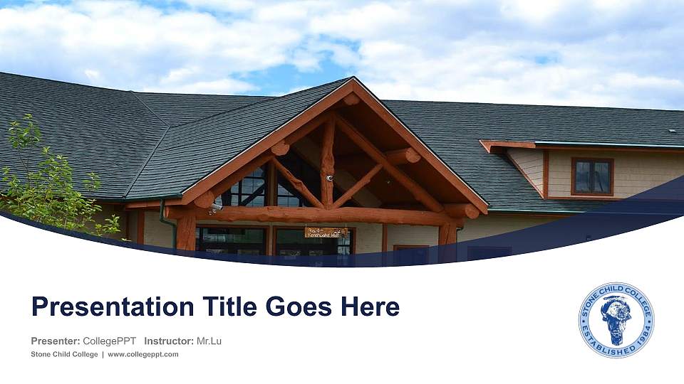 Stone Child College Course/Courseware Creation PPT Template16:9 ratio PPT effect preview image