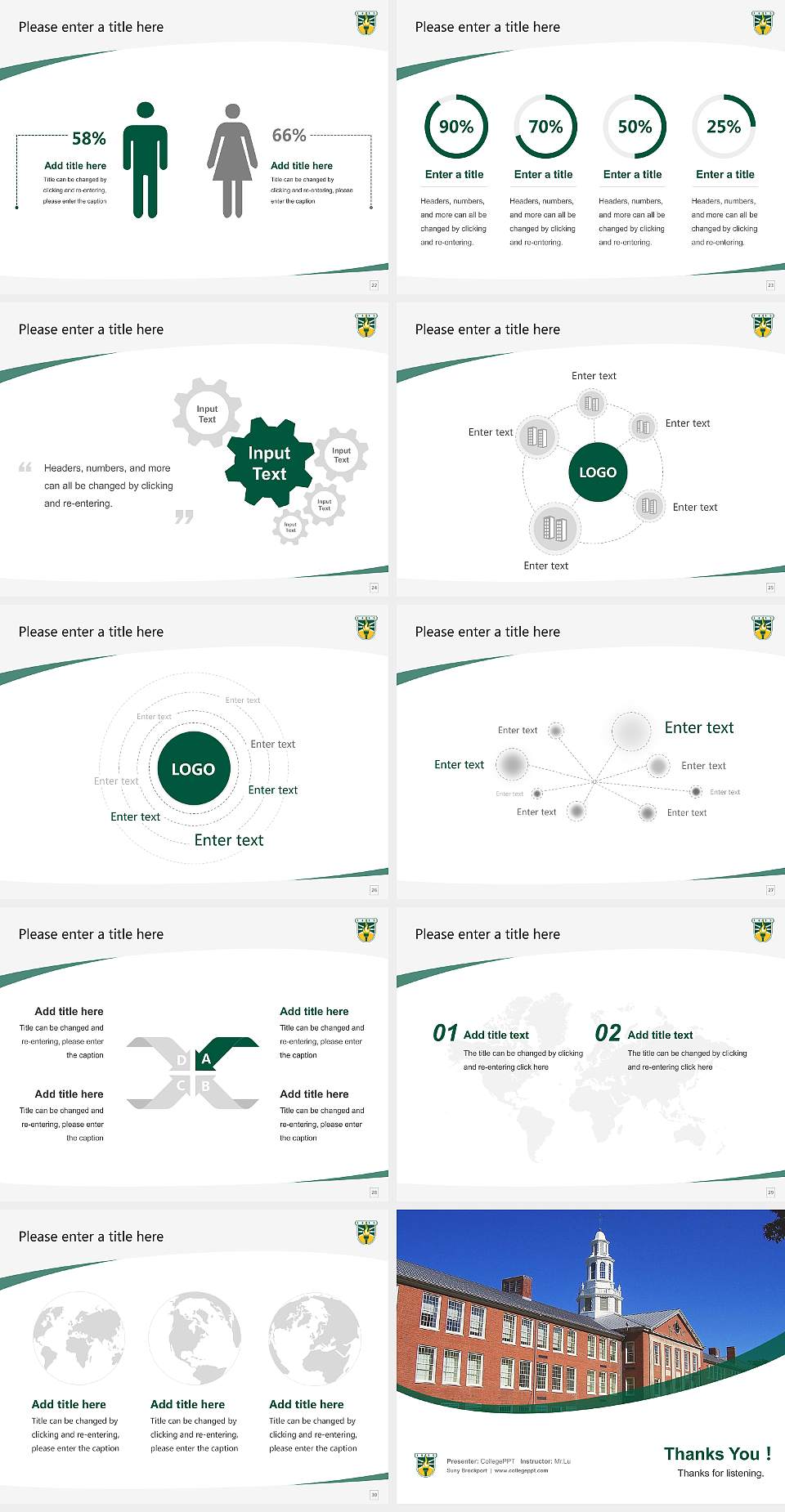 Suny Brockport Course/Courseware Creation PPT Template4:3 ratio PPT effect preview image4
