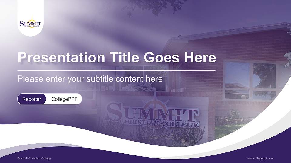 Summit Christian College Lecture Sharing and Networking Event PPT Template16:9 ratio PPT effect preview image