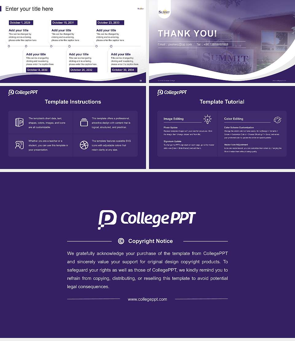 Summit Christian College Lecture Sharing and Networking Event PPT Template16:9 ratio PPT effect preview image4