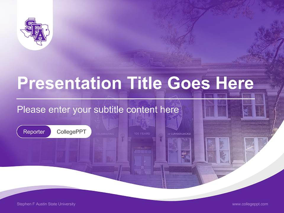 Stephen F Austin State University Lecture Sharing and Networking Event PPT Template4:3 ratio PPT effect preview image4