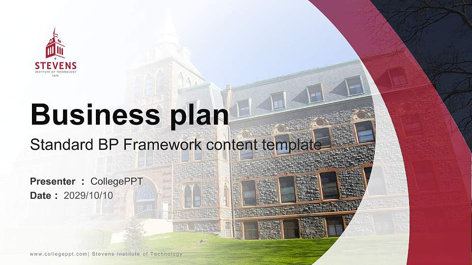 Stevens Institute of Technology Competition/Entrepreneurship Contest PPT Template16:9 ratio PPT effect preview image