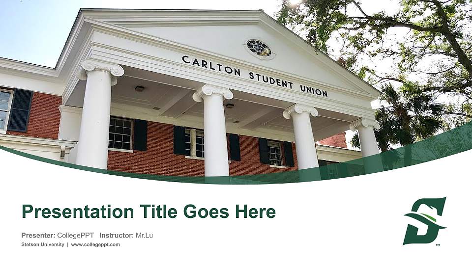 Stetson University Course/Courseware Creation PPT Template16:9 ratio PPT effect preview image