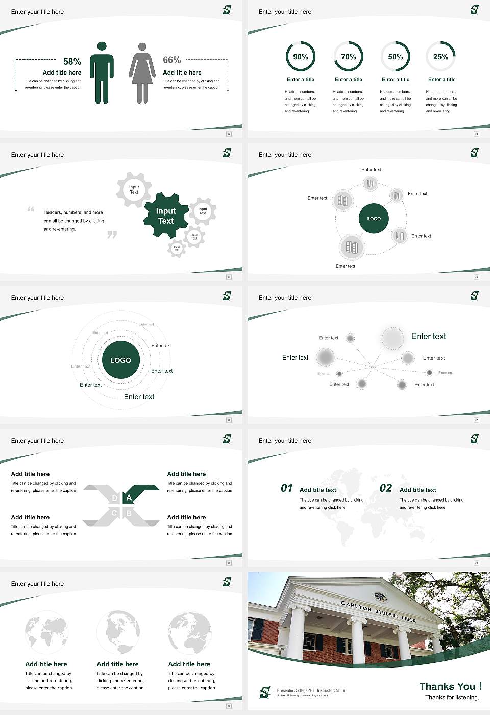 Stetson University Course/Courseware Creation PPT Template16:9 ratio PPT effect preview image4