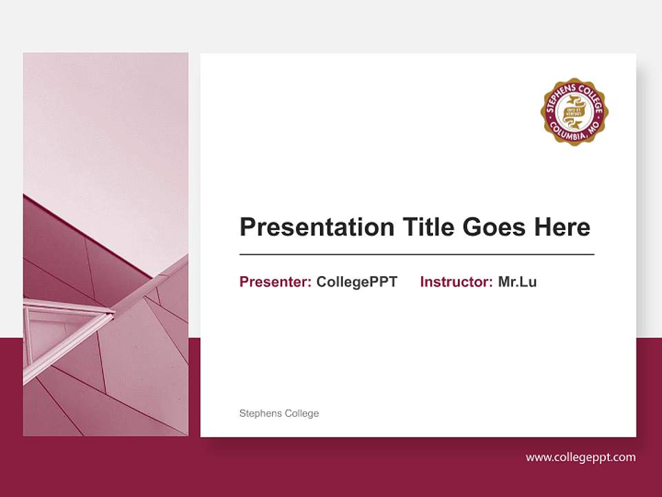 Stephens College General Purpose PPT Template4:3 ratio PPT effect preview image6