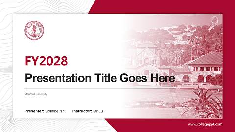 Stanford University Academic Presentation/Research Findings Report PPT Template
