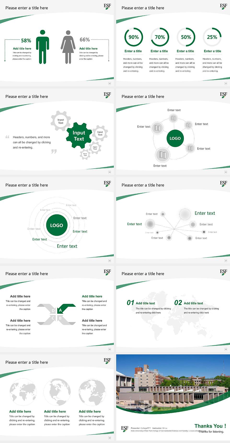 State University of New York College of Environmental Science and Forestry Course/Courseware Creation PPT Template4:3 ratio PPT effect preview image4
