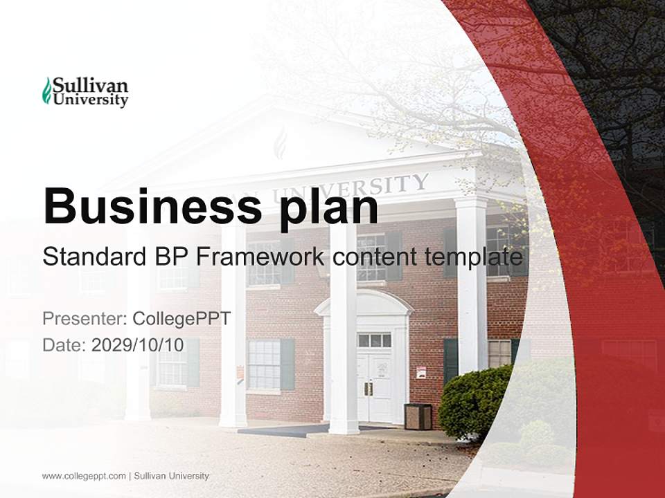 Sullivan University Competition/Entrepreneurship Contest PPT Template4:3 ratio PPT effect preview image9