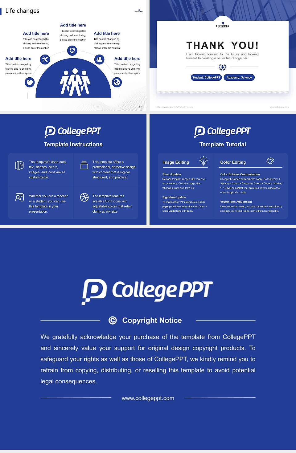 State University of New York at Fredonia National Scholarship Defense PPT Template4:3 ratio PPT effect preview image4