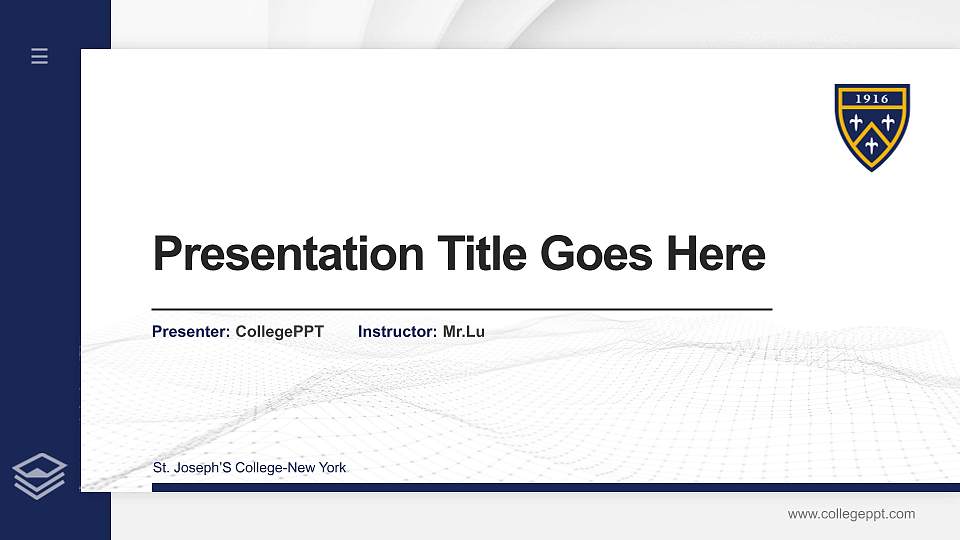 St. Joseph’S College-New York Thesis Proposal/Graduation Defense PPT Template16:9 ratio PPT effect preview image
