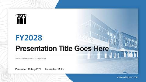 Stockton University – Atlantic City Campus Academic Presentation/Research Findings Report PPT Template