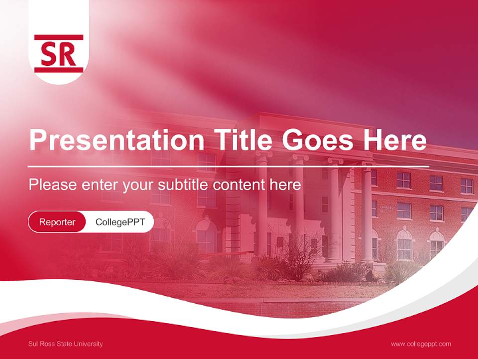 Sul Ross State University Lecture Sharing and Networking Event PPT Template4:3 ratio PPT effect preview image4