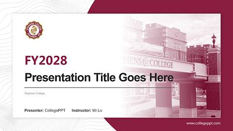 Stephens College Academic Presentation/Research Findings Report PPT Template