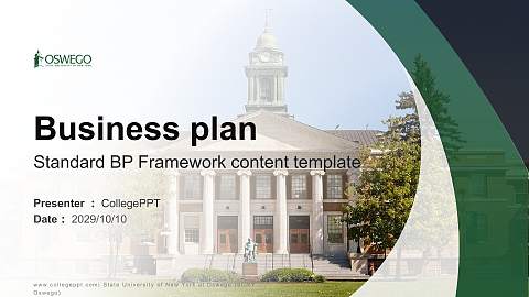 State University of New York at Oswego (SUNY Oswego) Competition/Entrepreneurship Contest PPT Template
