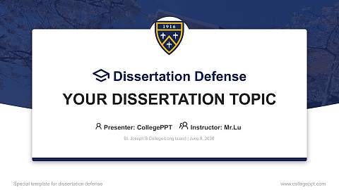 St. Joseph’S College-Long Island Graduation Thesis Defense PPT Template