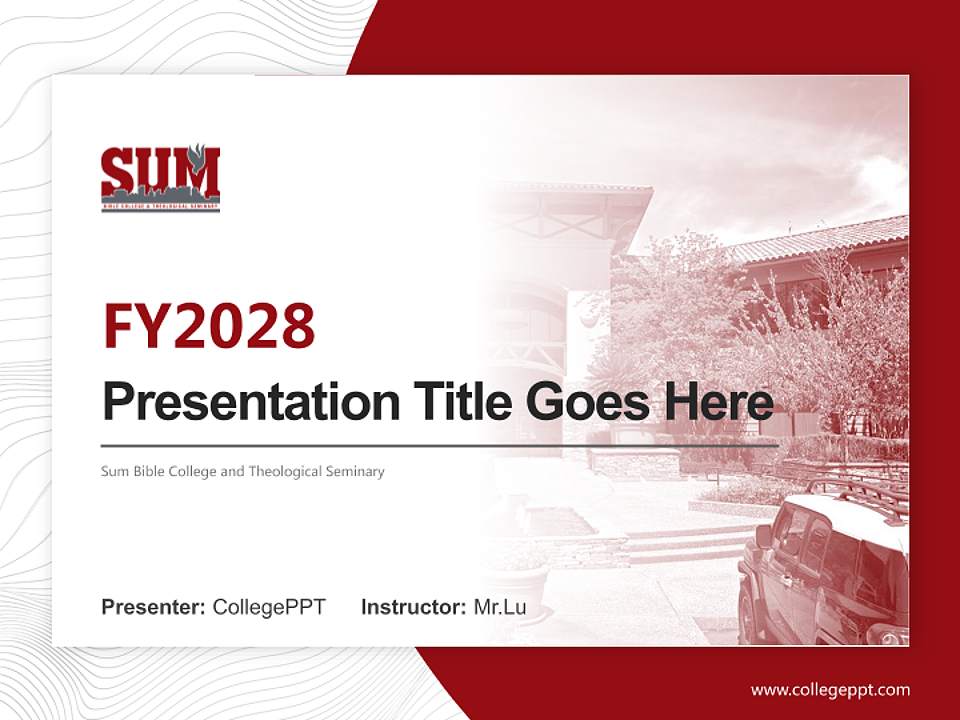 Sum Bible College and Theological Seminary Academic Presentation/Research Findings Report PPT Template4:3 ratio PPT effect preview image5