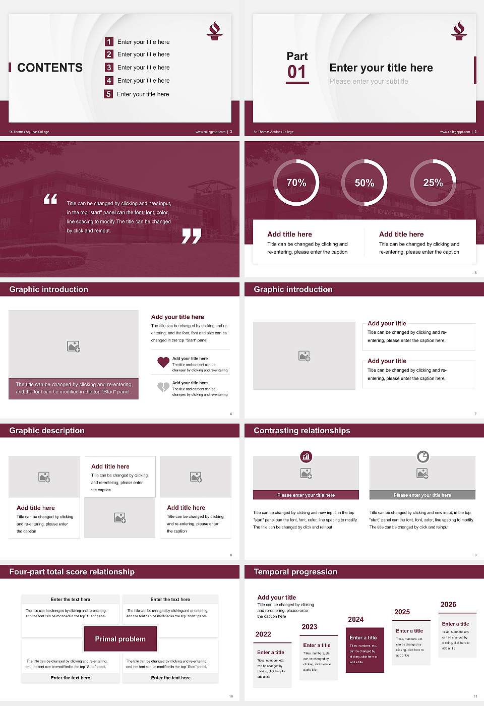 St. Thomas Aquinas College Thesis Proposal/Graduation Defense PPT Template16:9 ratio PPT effect preview image2