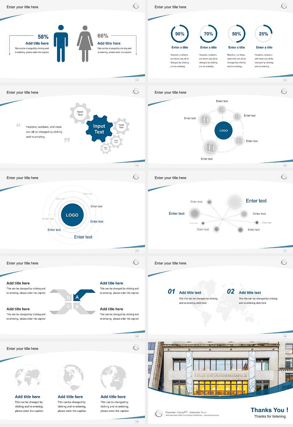 State University of New York College of Optometry Course/Courseware Creation PPT Template16:9 ratio PPT effect preview image4