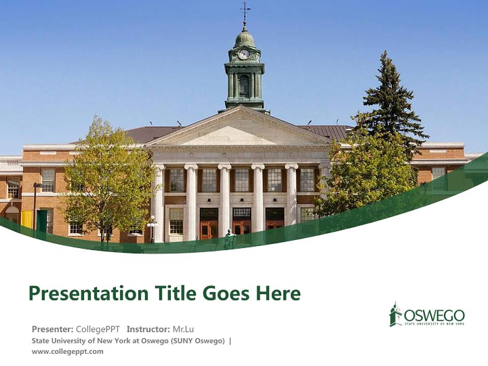 State University of New York at Oswego (SUNY Oswego) Course/Courseware Creation PPT Template4:3 ratio PPT effect preview image5