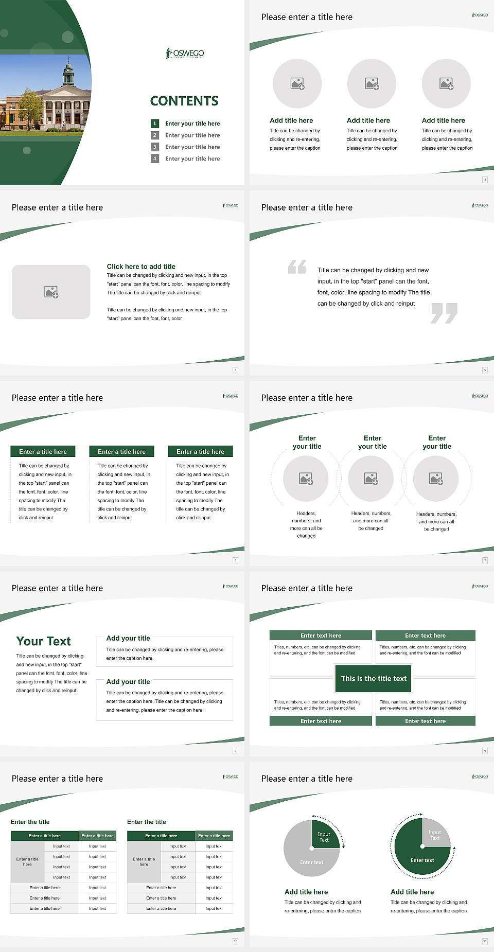 State University of New York at Oswego (SUNY Oswego) Course/Courseware Creation PPT Template4:3 ratio PPT effect preview image2
