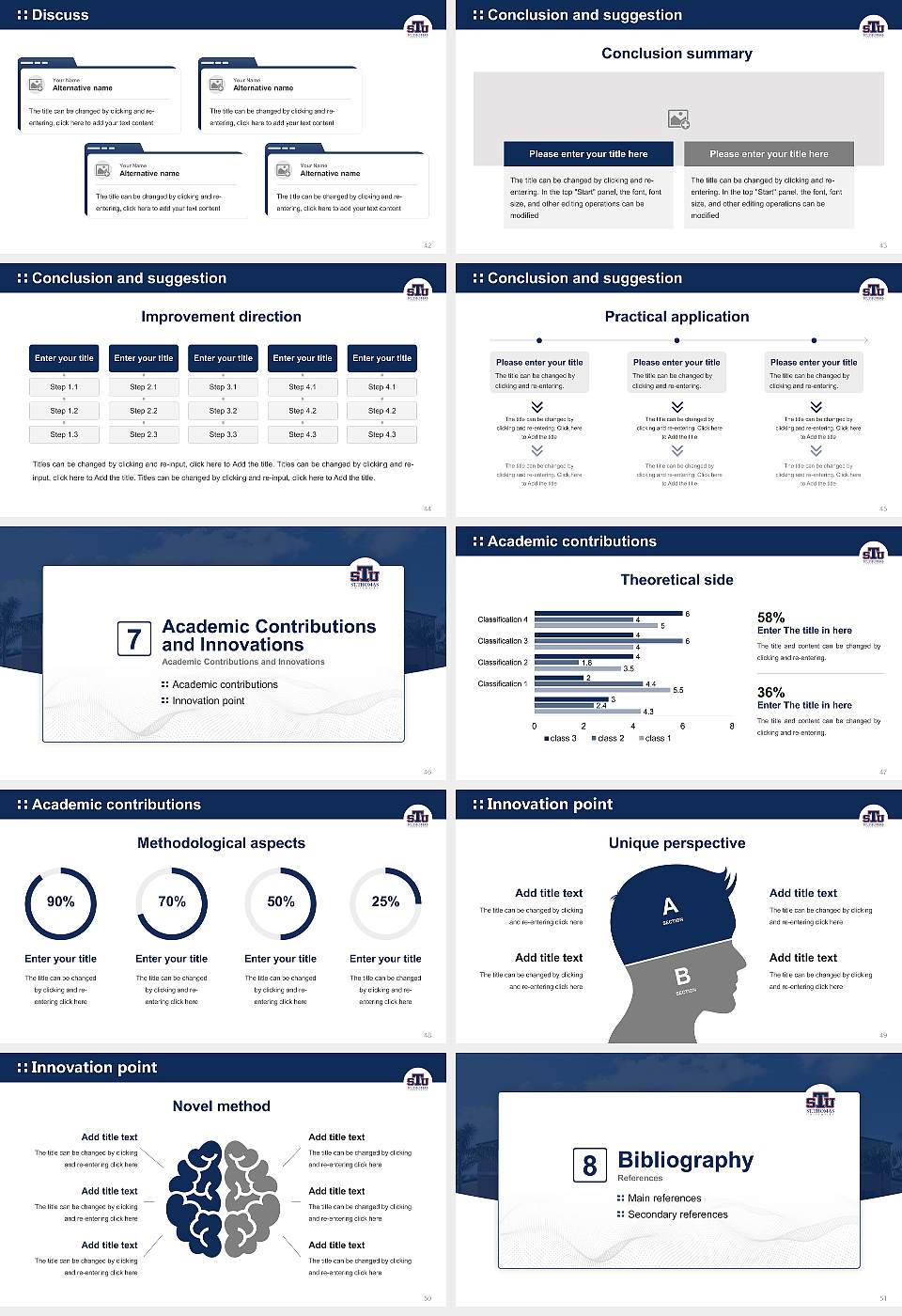 St. Thomas University (Florida) Graduation Thesis Defense PPT Template16:9 ratio PPT effect preview image6