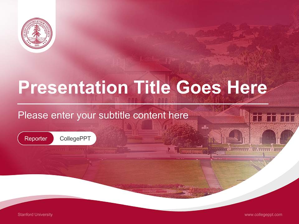 Stanford University Lecture Sharing and Networking Event PPT Template4:3 ratio PPT effect preview image4