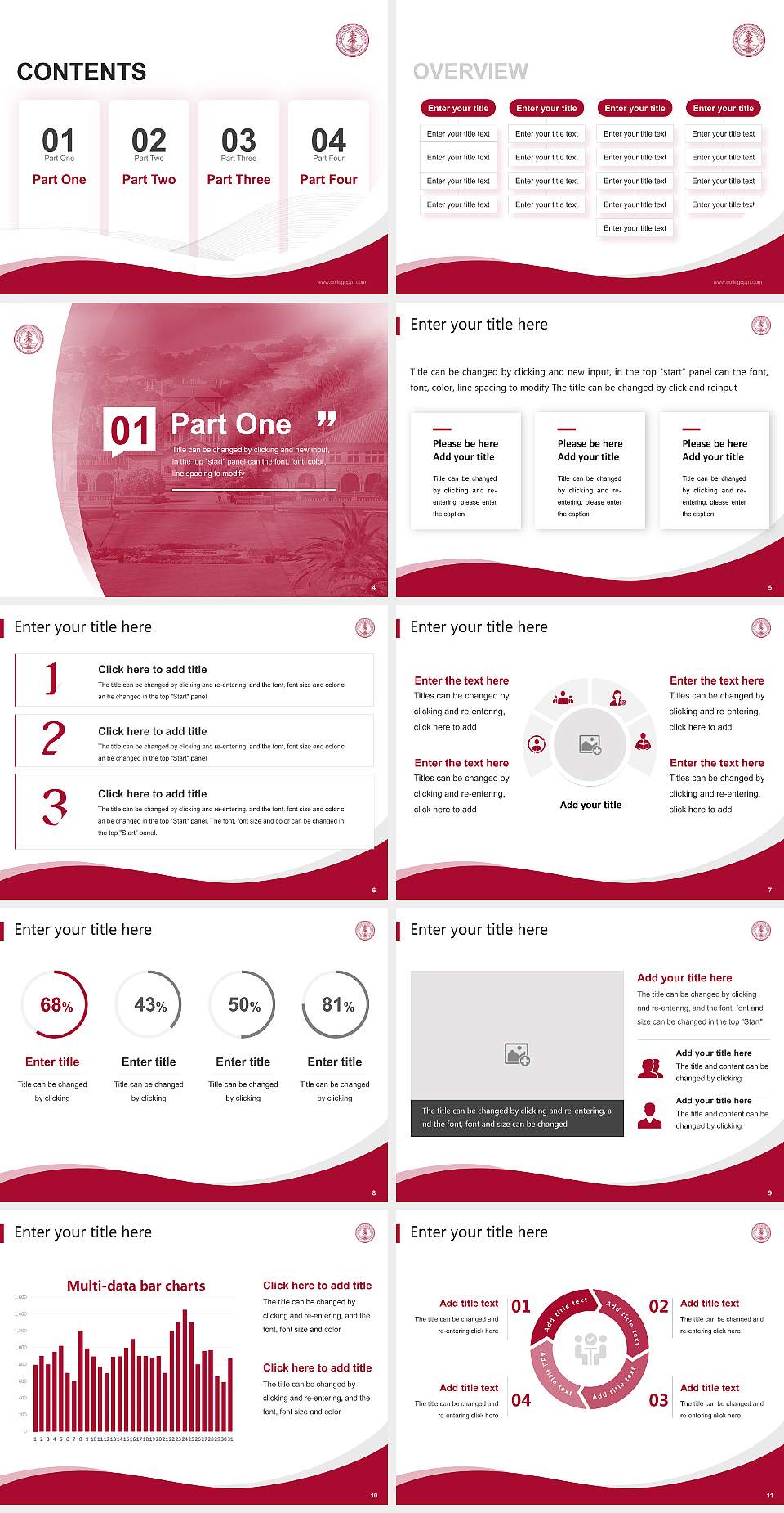 Stanford University Lecture Sharing and Networking Event PPT Template4:3 ratio PPT effect preview image2