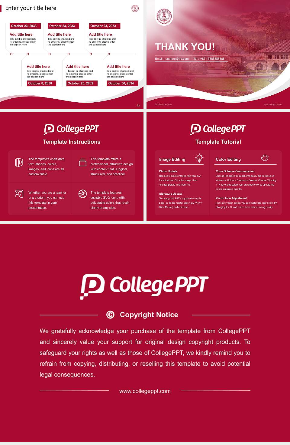 Stanford University Lecture Sharing and Networking Event PPT Template4:3 ratio PPT effect preview image4
